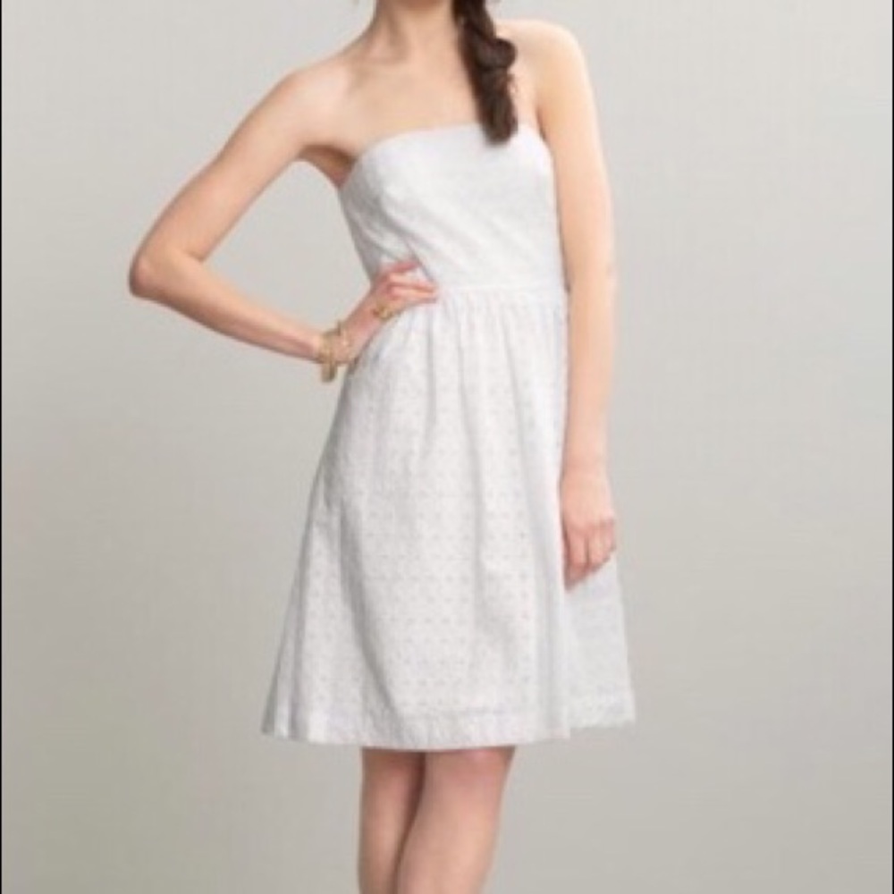 Banana Republic strapless eyelet dress
